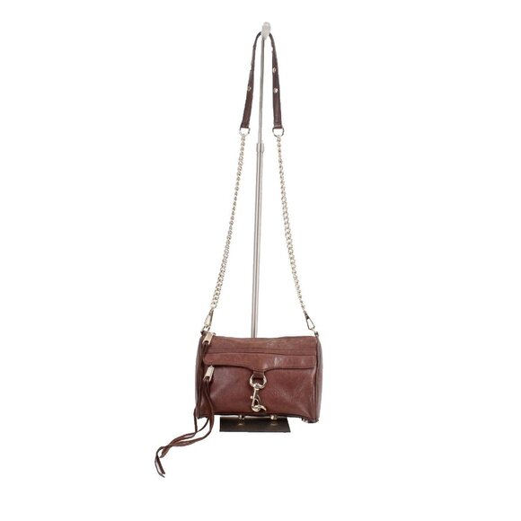Rebecca Minkoff 6 x 9 x 2 Burgundy Leather Goldtone Hardware Zip Crossbody Purse - Picture 1 of 10
